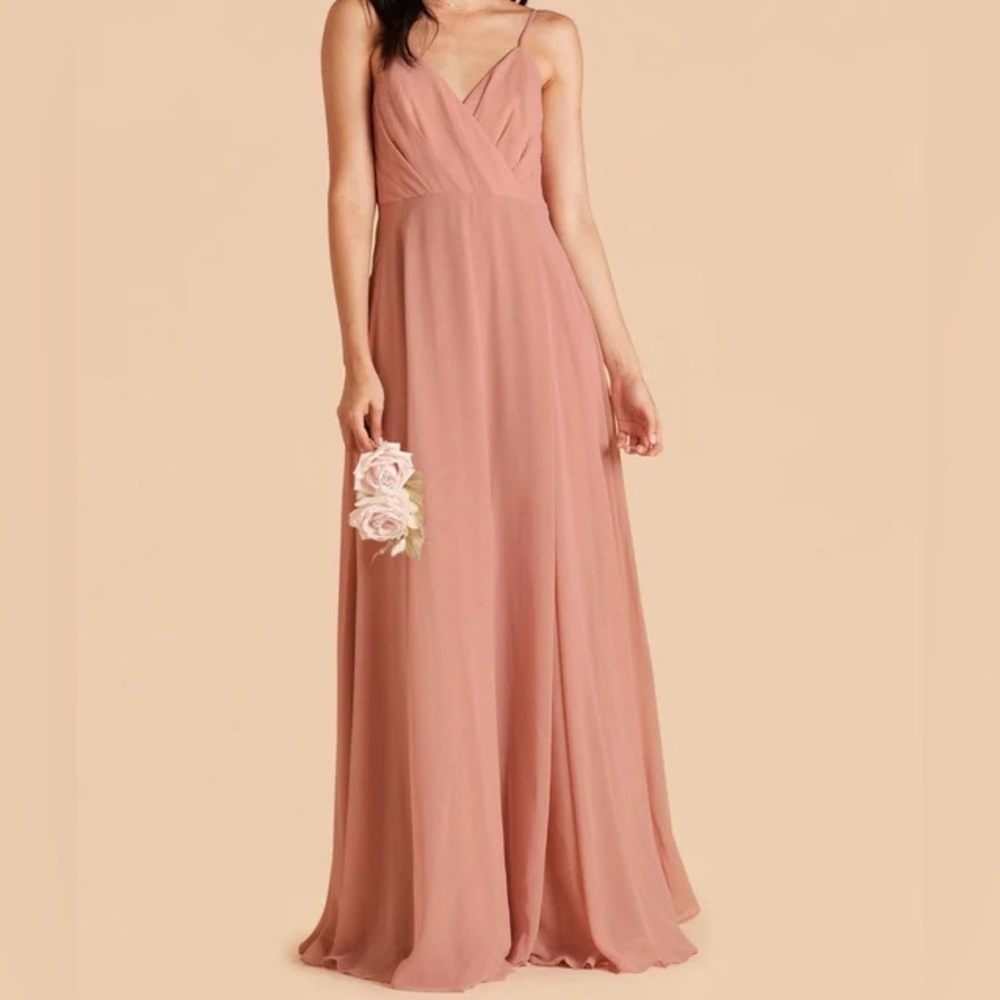 Birdy Grey Kaia Chiffon Dusty Rose Dress - Picture 2 of 11